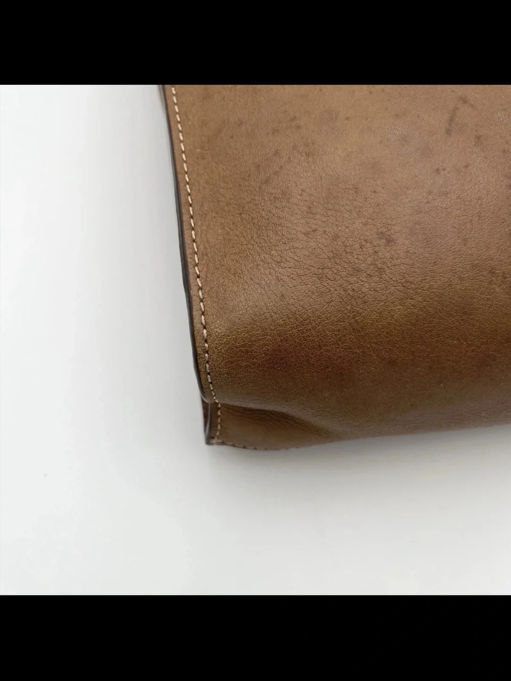 Mulberry Brown Leather Messenger Bag with Dark Brown Strap